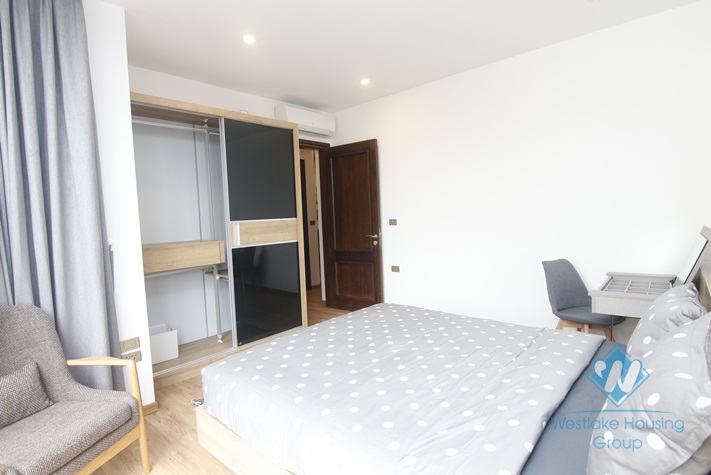 Lake view two bedrooms apartment for rent near Lotte tower, Ba Dinh district, Ha Noi